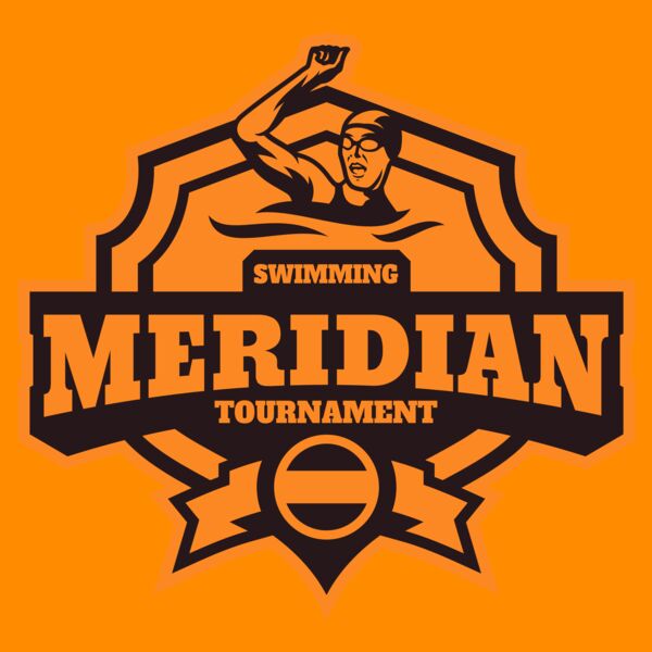 Meridian Tournament Swimming logo template Thumbnail